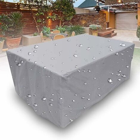 Garden Furniture Covers,Patio Furniture Cover Waterproof,Patio Table Covers,Windproof Protective Cover for Outdoor Patio Table and Chairs Set,Silver,25020080cm