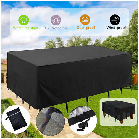 Garden Furniture Protective Cover, Waterproof Protective Cover for Outdoor Table and Chairs, Rectangular Furniture Cover for Protection Against Snow 210D 909090cm