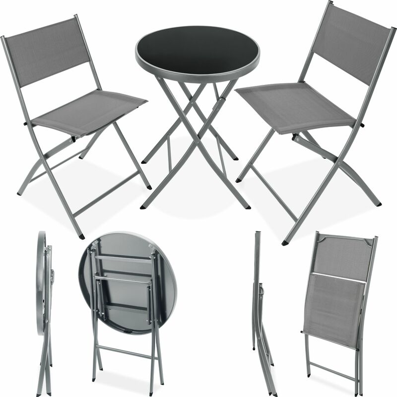 Garden Furniture Set Düsseldorf - garden table and chairs, outdoor table and chairs, garden table and chairs set - grey
