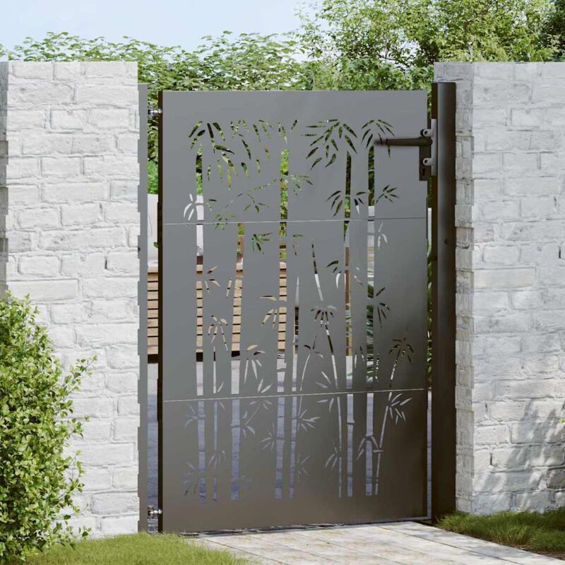 Vidaxl - Garden Gate With Lock Black 105 X 150 Cm Powder-coated Steel