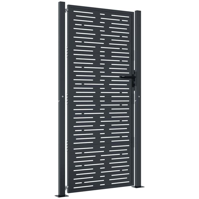 Garden Gate Anthracite 100x175 Cm Steel Square Design Vidaxl