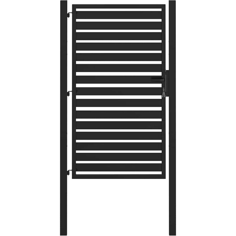 Vidaxl - Garden Gate Lockable Black 100x150 Cm Aluminium