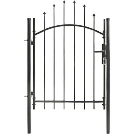 Garden Gate Steel 1x1.5 m Black vidaXL