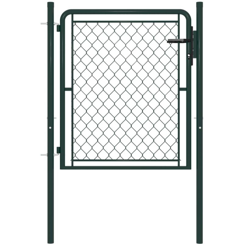 Garden Gate Steel 100x75 cm Green Vidaxl