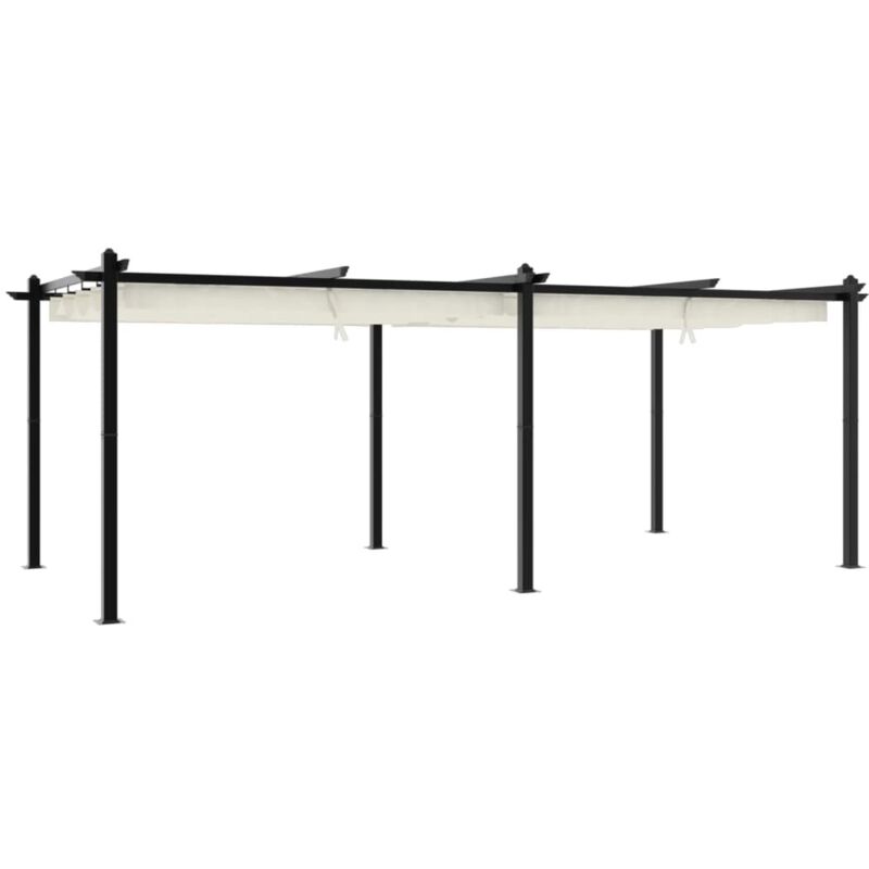 Vidaxl - Garden Gazebo With Retractable Roof Cream 3x6 M Aluminium