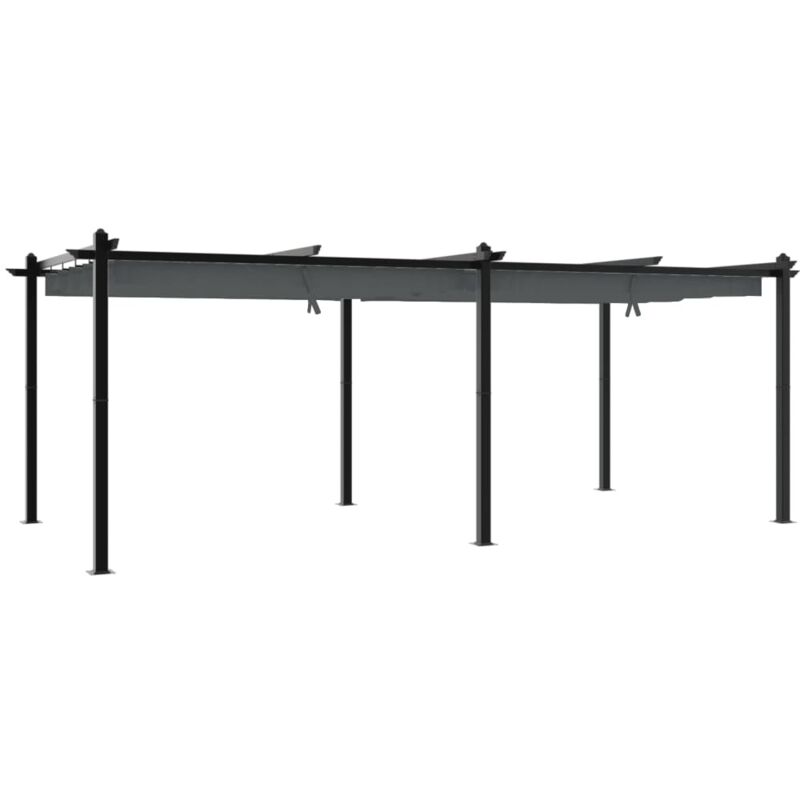 Vidaxl - Garden Gazebo With Retractable Roof Anthracite 3x6 M Aluminium