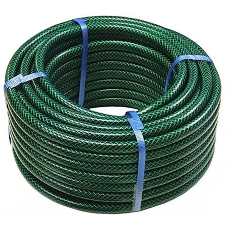 Garden Hose Pipe 30m Reel 98ft Outdoor Reinforced PVC Hosepipe Green Pond U2574