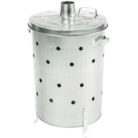 Garden Incinerator Galvanised Steel 46x72 cm Round Nature
