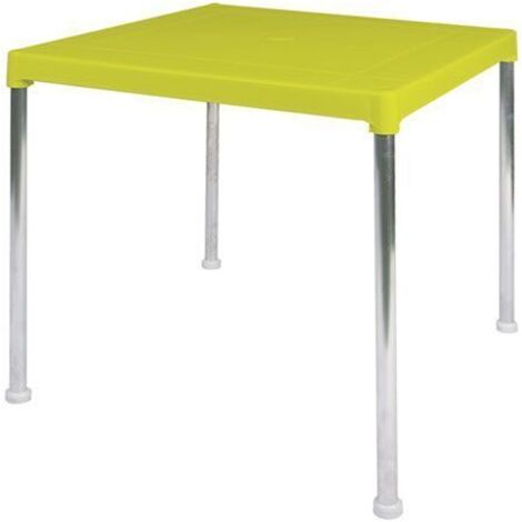 GARDEN LIFE mesa apilable 70x70 cm aluminio verde 4026/5 , Mesa apilable 70 x 70 Aluminio Verde 4026/5. -Marca: Garden Life. -Modelo: 4026/5. -De fácil apilamiento. -Resistente a l