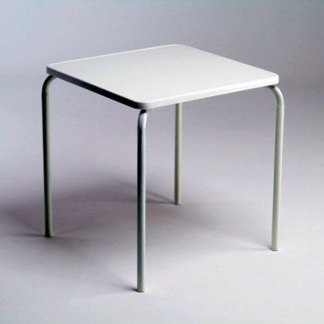 GARDEN LIFE mesa apilable blanca 68x68 cm r64b , Mesa apilable 68 x 68 cm R64B blancaTablero de resina de 16 mmEstructura metálicaApilablesApta para interperieM