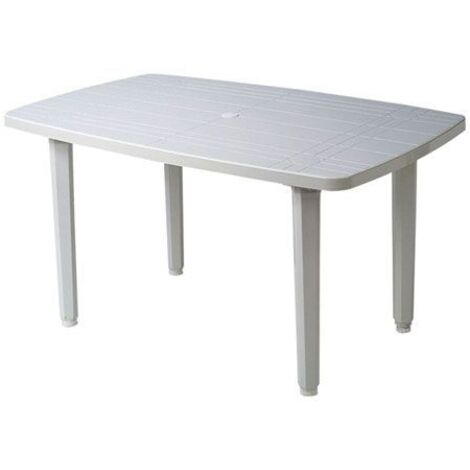 GARDEN LIFE mesa resina 140x90 cm blanca 4022 , Mesa resina 140x90cm 4022 Blanca. -Marca: Gardenlife. -Mesa de plástico, rectangular y de color blanco. -Ideal para jardín y terraza