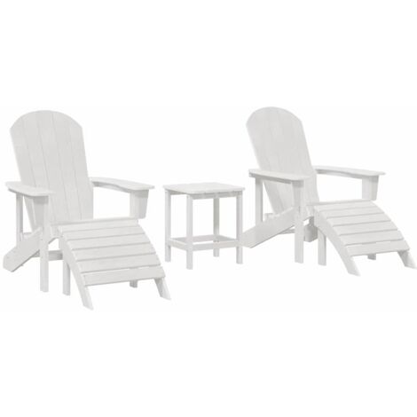Garden Lounge Furniture 3 pcs White 38 x 38 x 46cm Plastic vidaXL