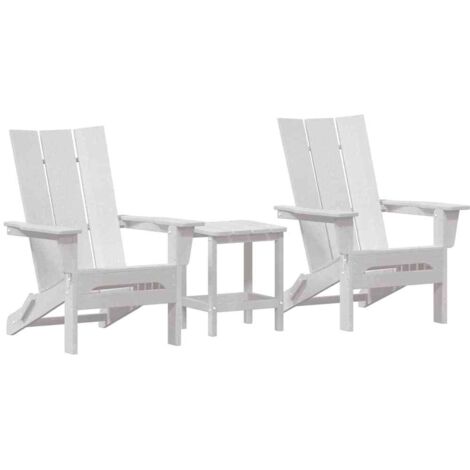 Garden Lounge Furniture 3 pcs White 38 x 38 x 46cm Plastic vidaXL