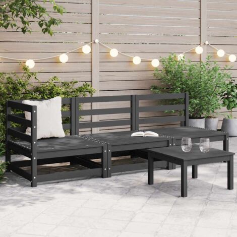 Garden Lounge Set  Grey  Solid pinewood  Standard  Modular vidaXL