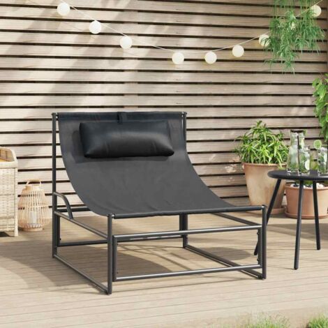 Garden Lounger Chair Anthracite 87x74x73 cm Steel and Textilene vidaXL