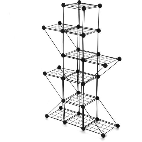 main image of "Garden metal flower pot plant stand (5 grids 5 corners)"