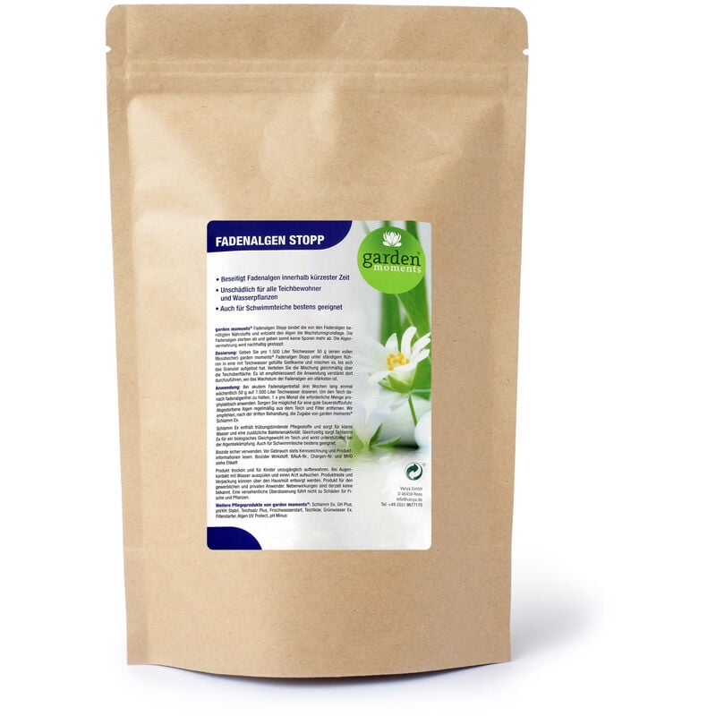 

garden moments Anti Algas Filamentosas 500g para 15000l, combate algas filamentosas en estanques