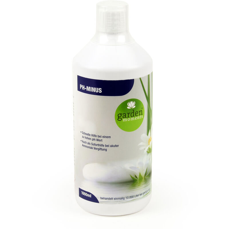 

garden moments pH Minus 1000ml, tratamiento para 10000l de agua de estanque, reductor de pH