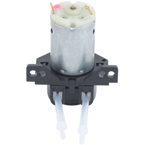 Garden Multi Functional Mini Right Angle 12V DC Peristaltic Liquid Pump Dosing Pump Hose Pump(Black )