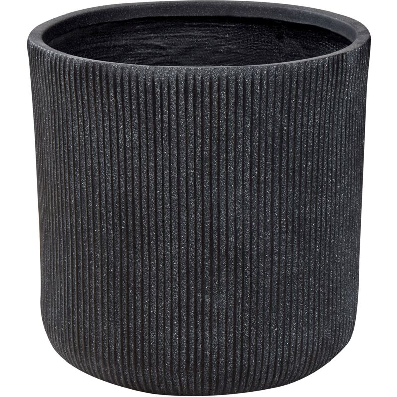 Beliani Plant Pot Oreoi 45 Cm Graphite Grey
