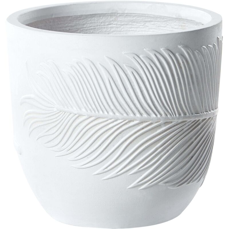 Beliani Plant Pot Ftero 28 Cm Off-white