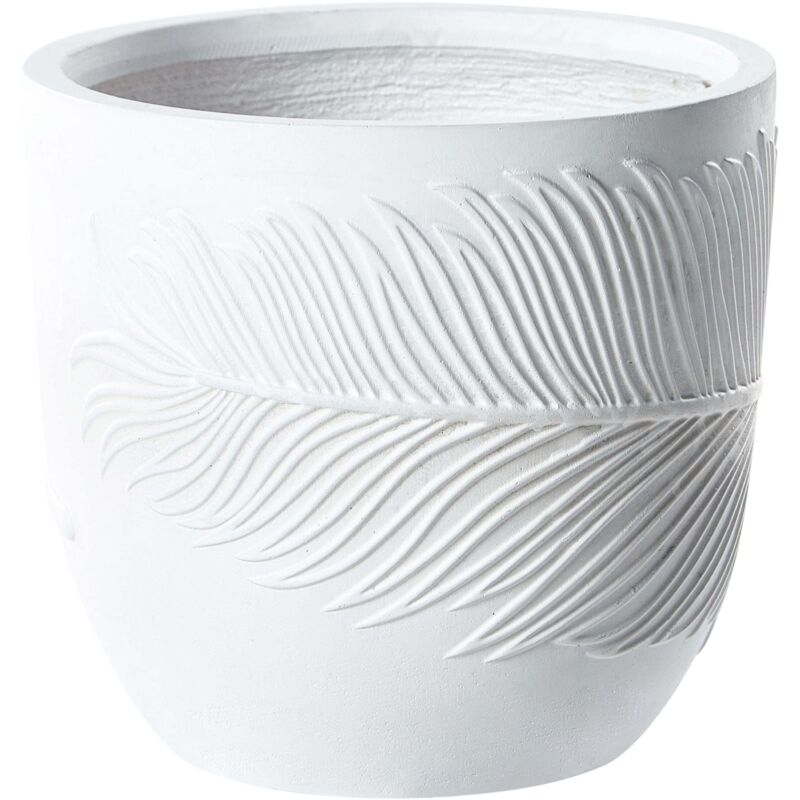 Beliani Plant Pot Ftero 35 Cm Off-white