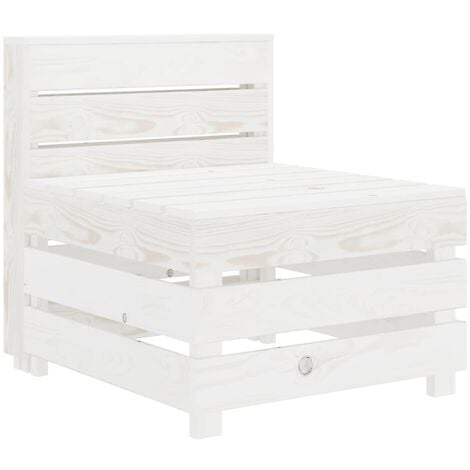 Garden Pallet Sofa Wood White