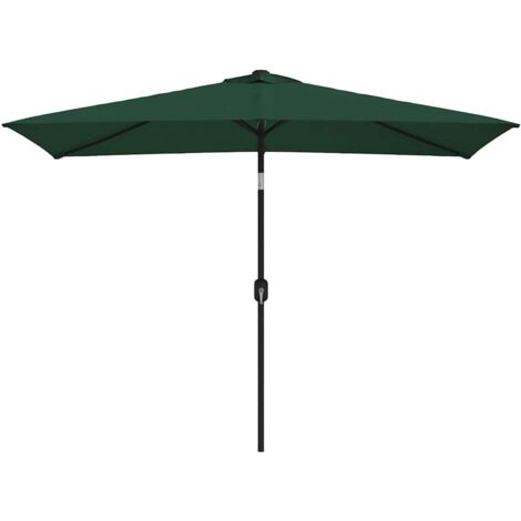 Garden Parasol 200 x 300 cm Green Rectangular vidaXL