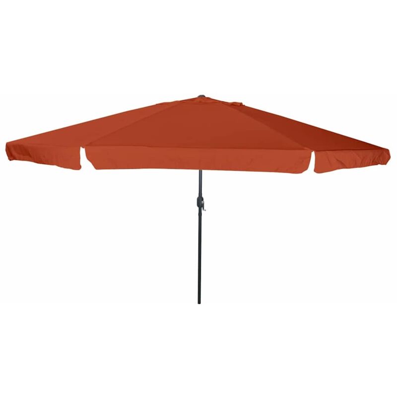 Garden Parasol Red, Black 395 X 395 X 245 Cm Polyester, Steel Vidaxl