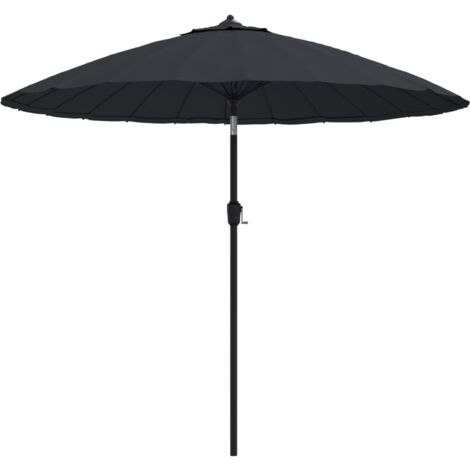 Garden Parasol with Aluminium Pole 270 cm Black vidaXL