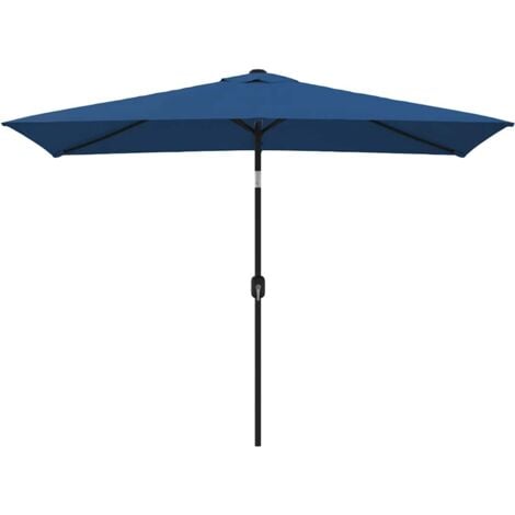 Garden Parasol with Metal Pole 300x200 cm Azure vidaXL