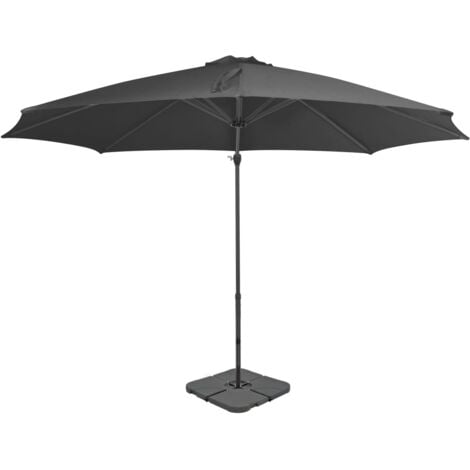 Garden Parasol with Portable Base Anthracite vidaXL