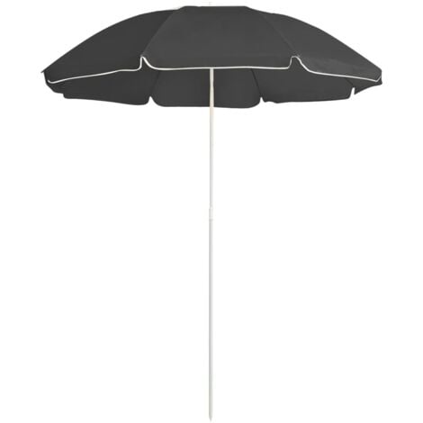 Garden Parasol with Steel Pole Anthracite 180 cm vidaXL