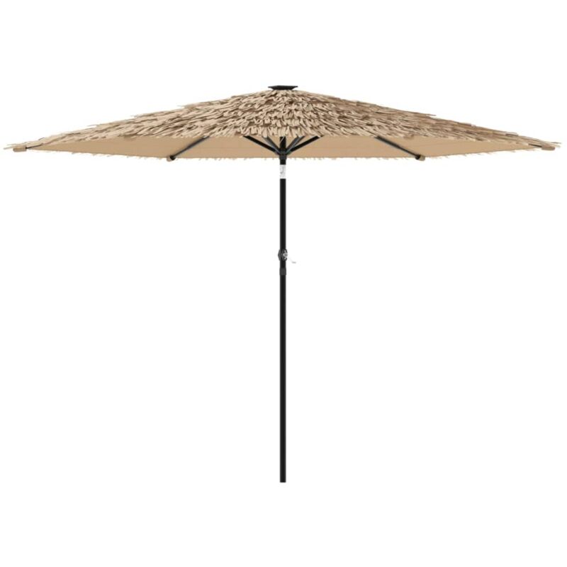Garden Parasol With Steel Pole Brown 288x288x225 Cm Vidaxl