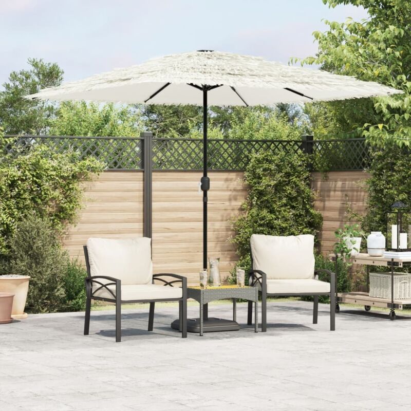 Garden Parasol With Steel Pole White 248x248x248 Cm Vidaxl