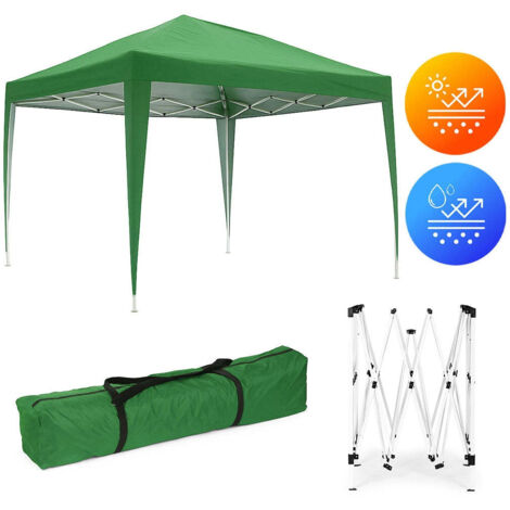 Garden Pavilion Tent 3x3 m Pop-Up Canopy for Garden or Terrace MultiGarden