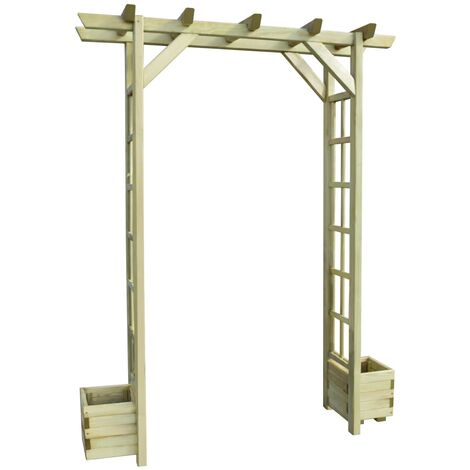 Garden Pergola With Planters 150x50x200 Cm Impregnated Garden Pergola With Planters 150x50x200 Cm Impregnated