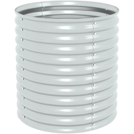 Garden Planter Galvanised Steel 80x80x81 cm Silver