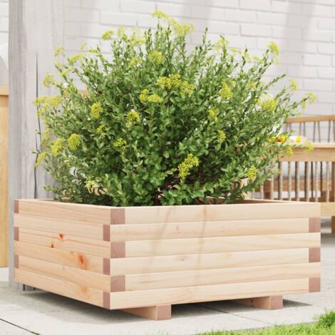 Garden Planter 60x60x26.5 cm Solid Wood Pine vidaXL