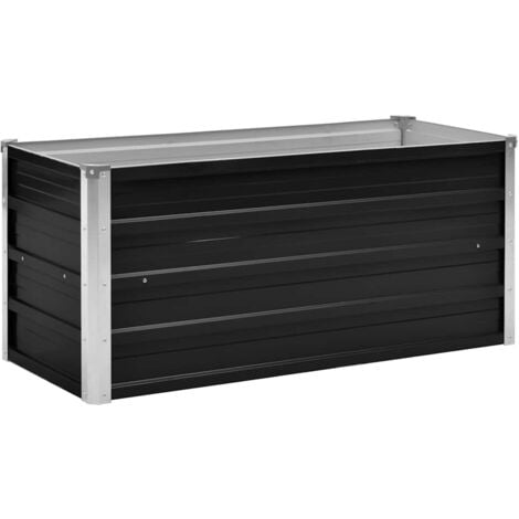 Garden Raised Bed Anthracite 100x40x45 cm Galvanised Steel