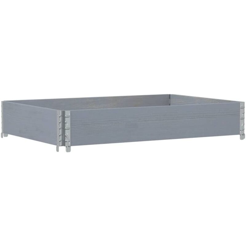 Garden Planter Grey 120x80 Cm Solid Wood Pine Vidaxl