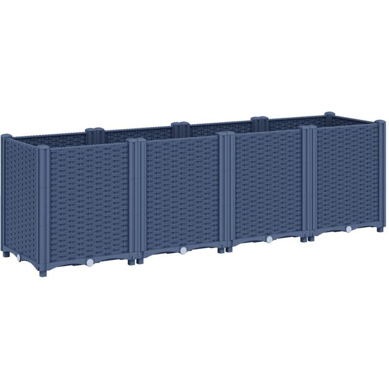Garden Planter Blue Grey 160x40x53 Cm Pp Vidaxl