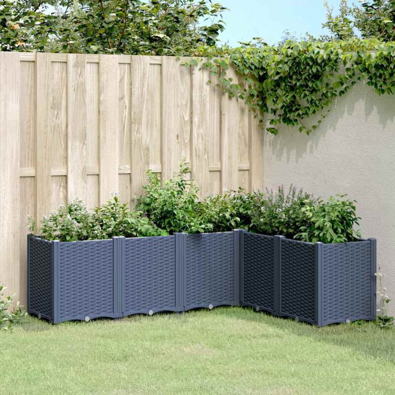 Garden Planter Blue Grey 160x120x53 Cm Pp Vidaxl