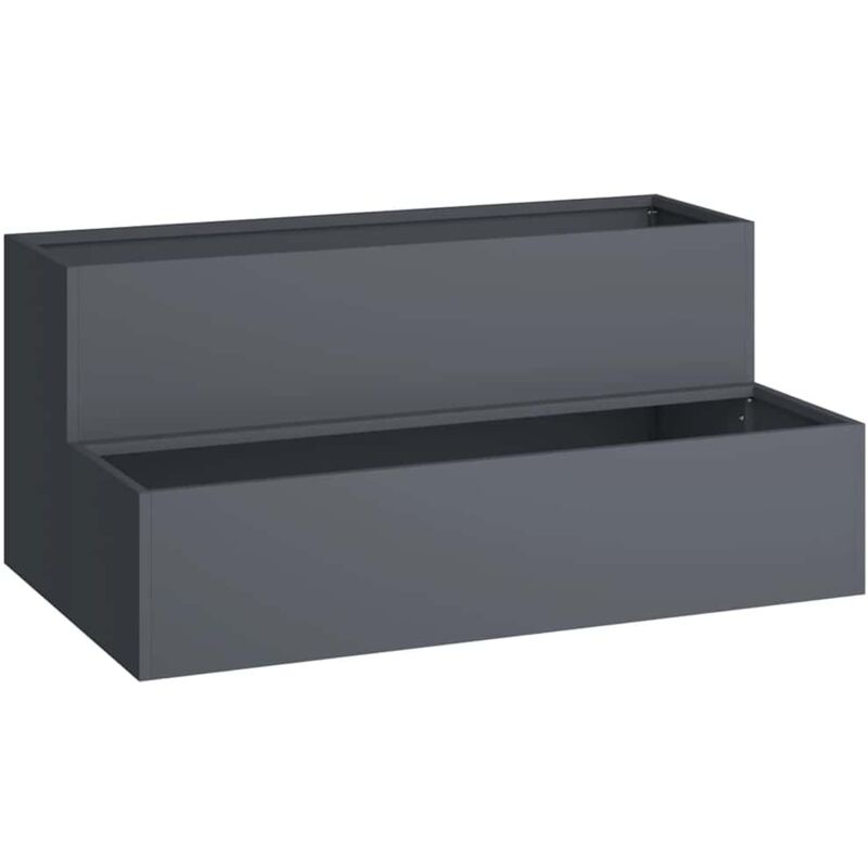 Vidaxl - Garden Planter Anthracite 100 X 60 X 45 Cm Steel