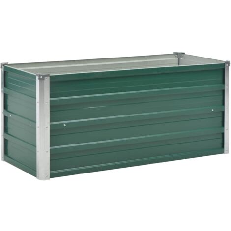 Garden Planter Galvanised Steel 100x40x45 cm Green