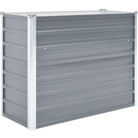 Garden Planter Galvanised Steel 100x40x77 cm Grey