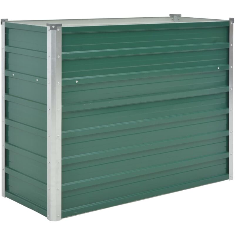 Garden Raised Bed Galvanised Steel 100x40x77 cm Green Vidaxl