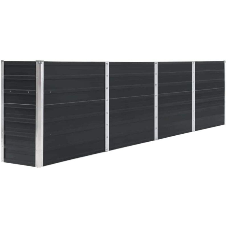 Vidaxl - Raised Garden Bed 320x40x77 Cm Galvanised Steel Anthracite