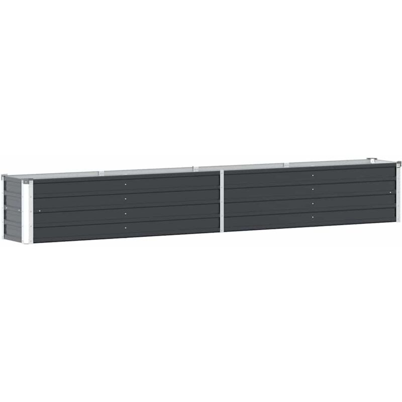 Garden Raised Bed Galvanised Steel 320x40x45 Cm Anthracite Vidaxl