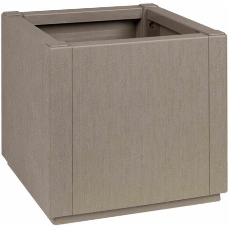 Garden Planter Grey 36 x 36 x 35 cm Polypropylene vidaXL